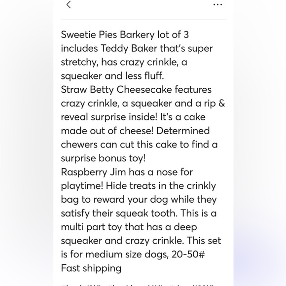 BarkBox Sweetie Pies Barkery Plush Toy Set - Picture 7 of 7